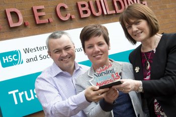 Brian McFetridge, Consultant Nurse in Critical Care at Altnagelvin Hospital, Carla McClintock, Nursing student, University of Ulster Magee and Mary Lindsay, School of Nursing, Magee