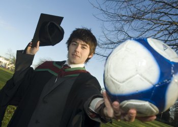 Ciaran Collins graduates today with a Masters degree in Sports Management 