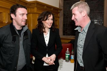 Martin McCann, Professor Deirdre Heenan and Stephen Kenny