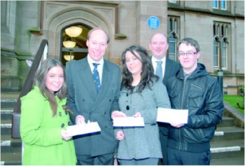 Patrice Williams, with Edward Montgomery, The Honourable The Irish Society, Michelle Devlin and Christopher McLaughlin